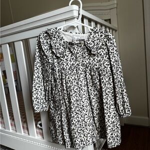 Janie and Jack Black and White Floral Dress
